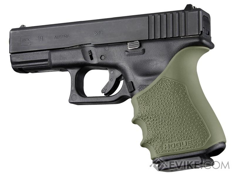 Hogue HandAll Beavertail Handgun Grip Sleeve (Color: OD Green / GLOCK 19 Gen 3 & 4)