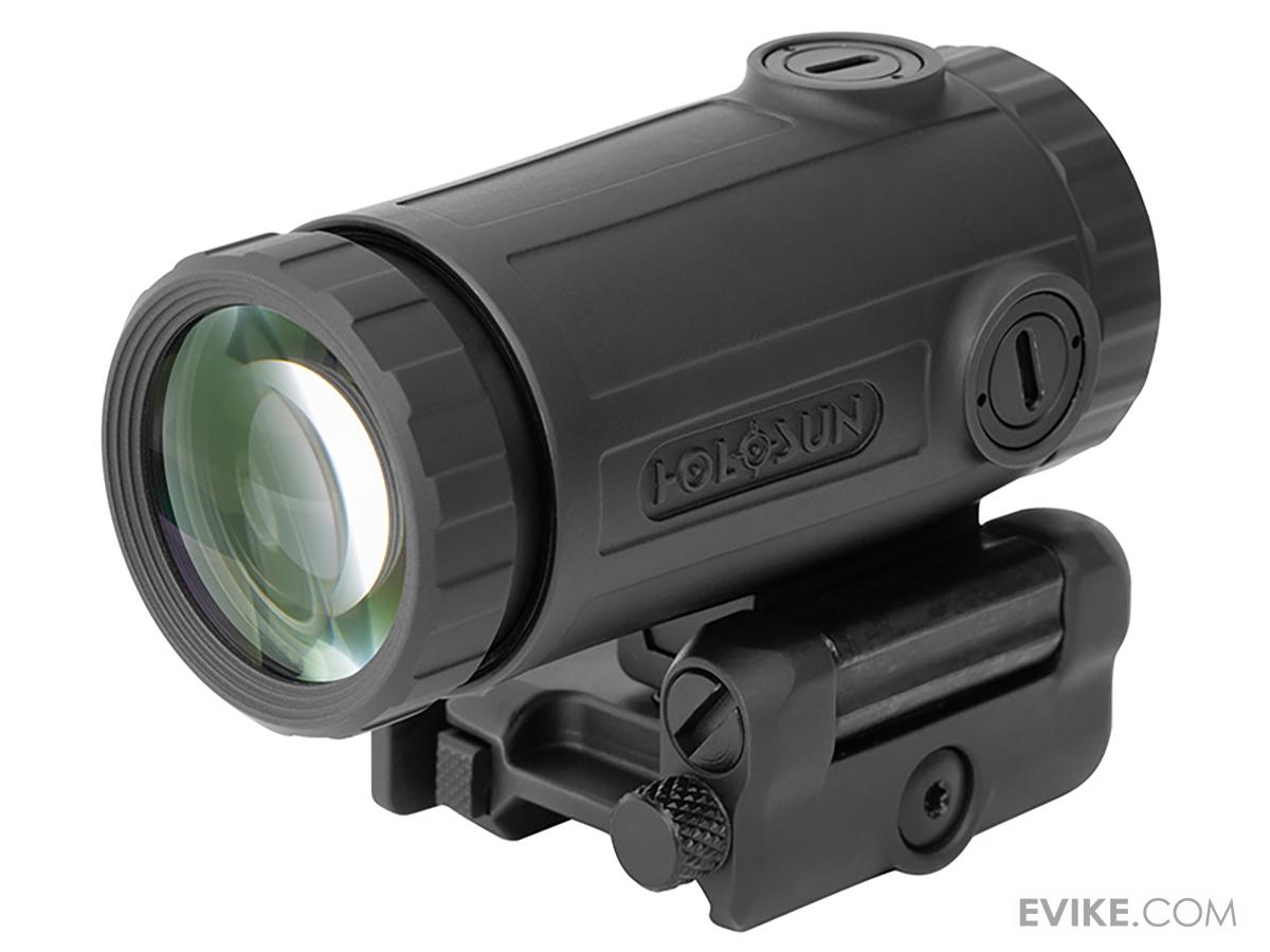 HOLOSUN HM3X 3x Magnifier for Red Dot Optics w/ Flip to Side QD Mount (Model: Titanium)