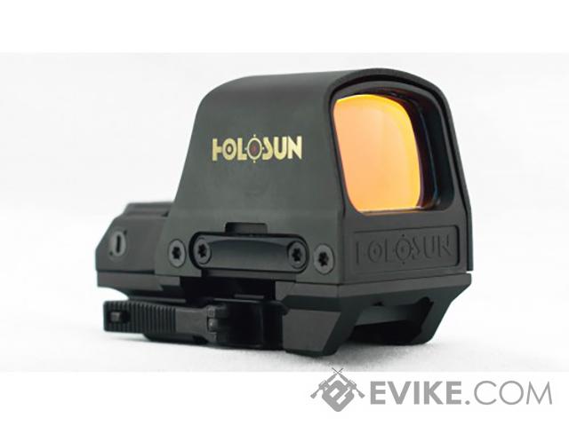 HOLOSUN HE510C Solar + Battery Powered Titanium Green Circle Dot Open Reflex Sight