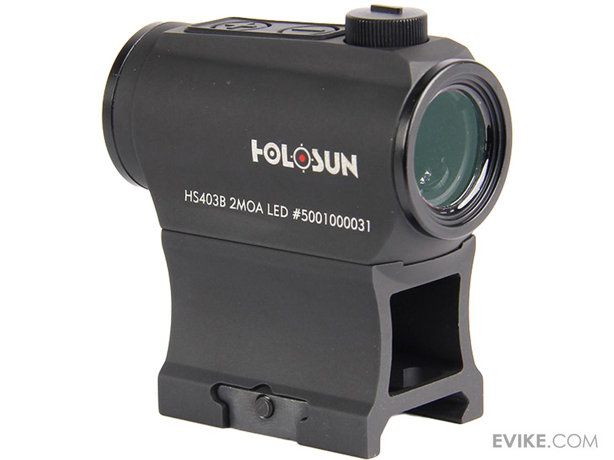 Holosun HS403B Shake Awake Compact Red Dot Sight w/ Low & AR Mount (Color: Black)