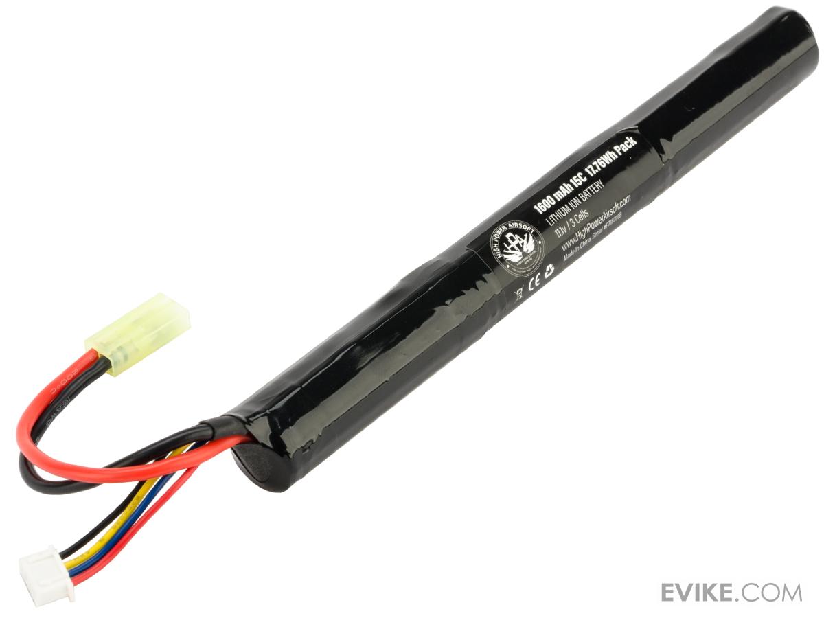 High Powered Airsoft 11.1v 1600mAh 15C Stick Type LiIon Battery
