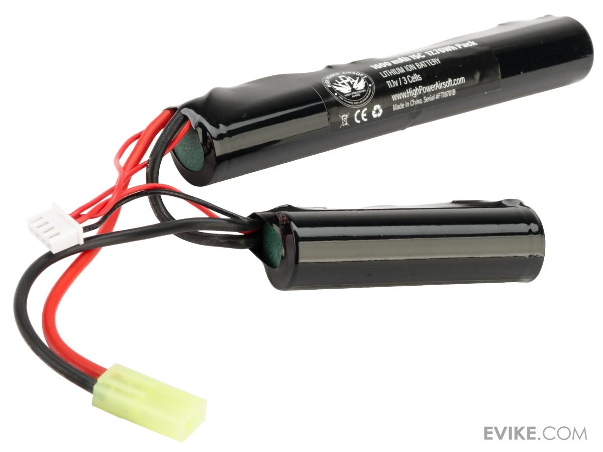 High Powered Airsoft 11.1v 1600mAh 15C Nunchuck Type LiIon Battery