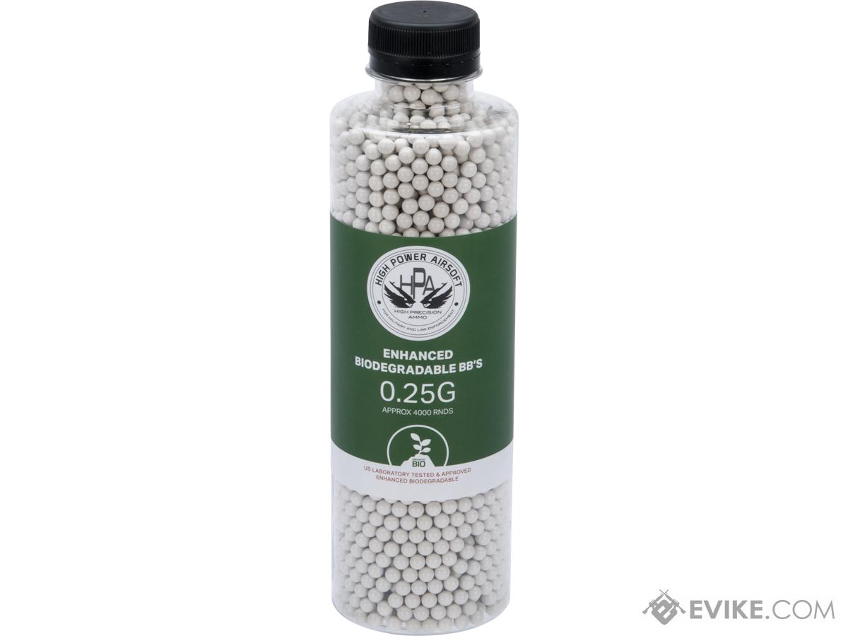 High Power Airsoft (HPA) US Lab Tested Precision Biodegradable 6mm Airsoft BBs (Model: .25g / 4000rds)