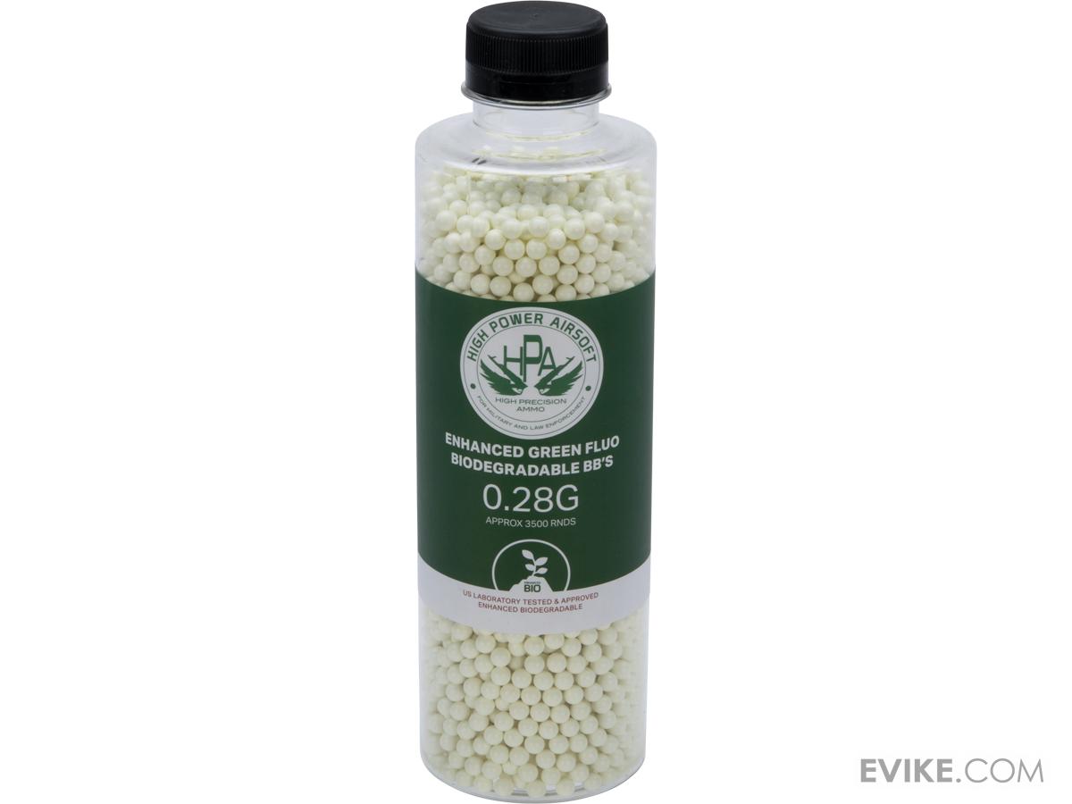 High Power Airsoft (HPA) US Lab Tested Precision Biodegradable 6mm Airsoft Tracer BBs (Color: Green / .28g / 3500rds)
