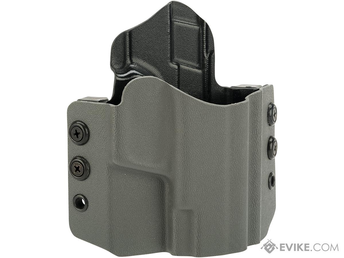 High Speed Gear Inc OWB Kydex Holster for S&W M&P Pistols (Model: M&P Compact 9mm and 40 cal / Right Hand / Wolf Gray)