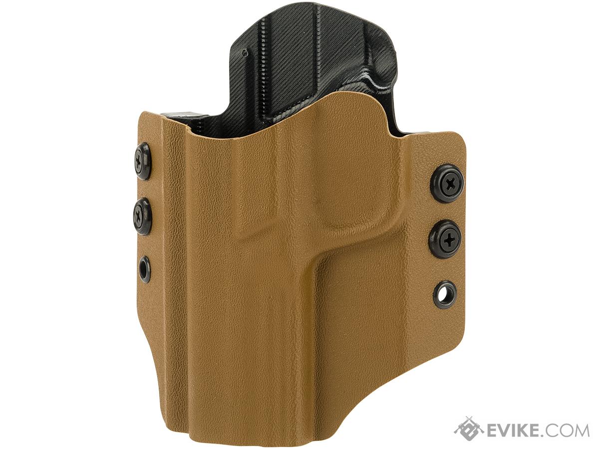 High Speed Gear Inc OWB Kydex Holster for S&W M&P Pistols (Model: M&P Full Size 9mm, .40, .45 and .45 Compact / Left Hand / Coyote Brown)
