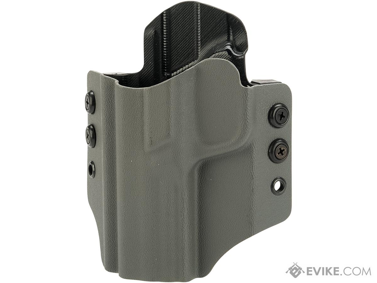 High Speed Gear Inc OWB Kydex Holster for S&W M&P Pistols (Model: M&P Full Size 9mm, .40, .45 and .45 Compact / Left Hand / Wolf Grey)