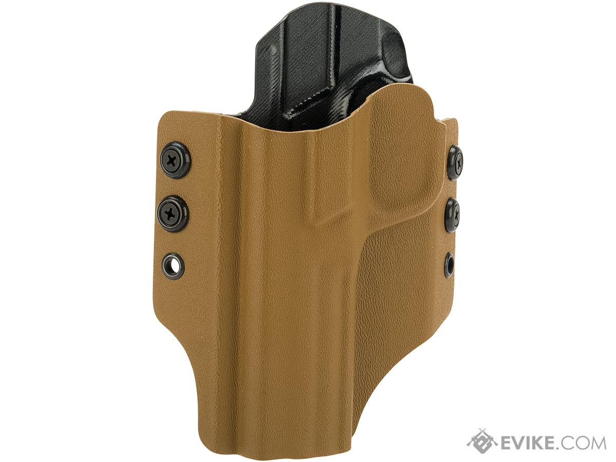 High Speed Gear Inc OWB Kydex Holster for S&W M&P Pistols (Model: M&P 9mm and 40 cal Extended Slide / Left Hand / Coyote)