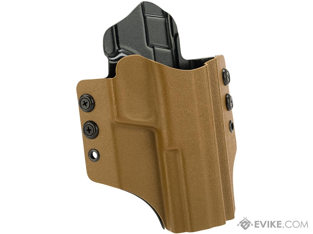 High Speed Gear Inc OWB Kydex Holster for S&W M&P Pistols (Model: M&P 9mm and 40 cal Extended Slide / Right Hand / Coyote)
