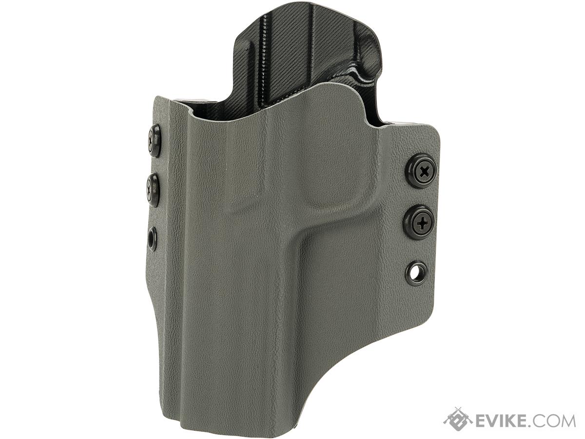 High Speed Gear Inc OWB Kydex Holster for S&W M&P Pistols (Model: M&P 9mm and 40 cal Extended Slide / Left Hand / Wolf Gray)