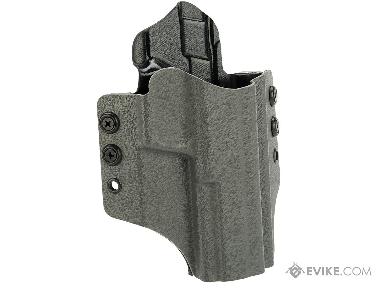 High Speed Gear Inc OWB Kydex Holster for S&W M&P Pistols (Model: M&P 9mm and 40 cal Extended Slide / Right Hand / Wolf Gray)