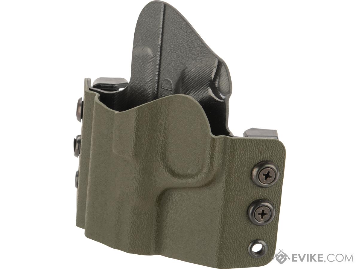 High Speed Gear Inc OWB Kydex Holster for S&W M&P Pistols (Model: M&P Shield 9mm / Left Hand / Olive Drab)