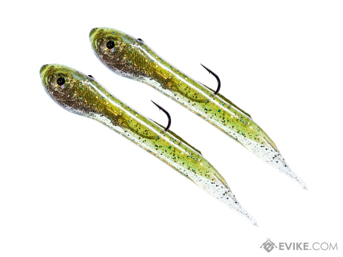 Hook Up Baits Bullet Handcrafted Soft Fishing Jigs (Color: Sardine Green / 4 / 1.5 oz)