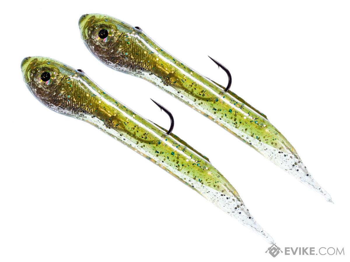 Hook Up Baits Handcrafted Soft Fishing Jigs (Color: Sardine Green Silver / 4 / 1 oz)