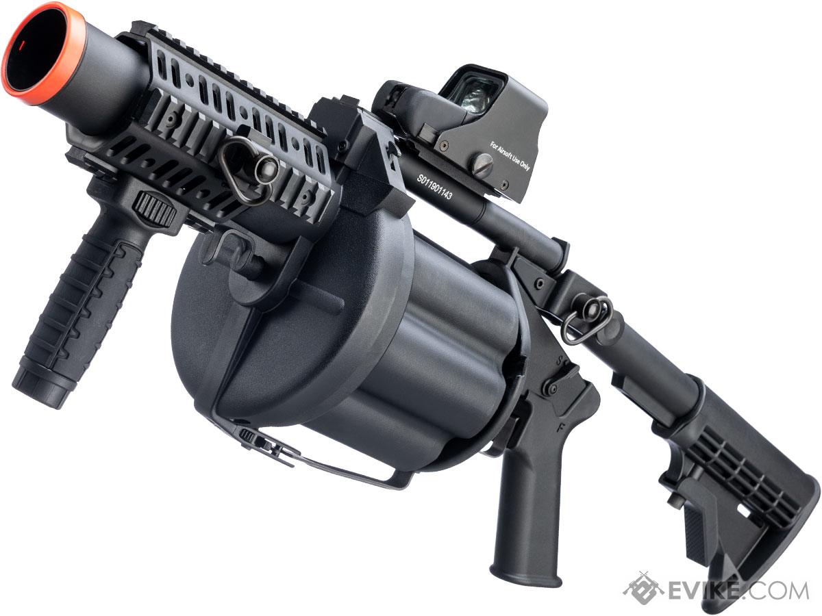 ICS MGL Full Size Airsoft Revolver Grenade Launcher (Color: Black)