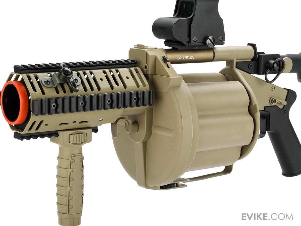 ICS MGL Full Size Airsoft Revolver Grenade Launcher (Color Tan Gen.2