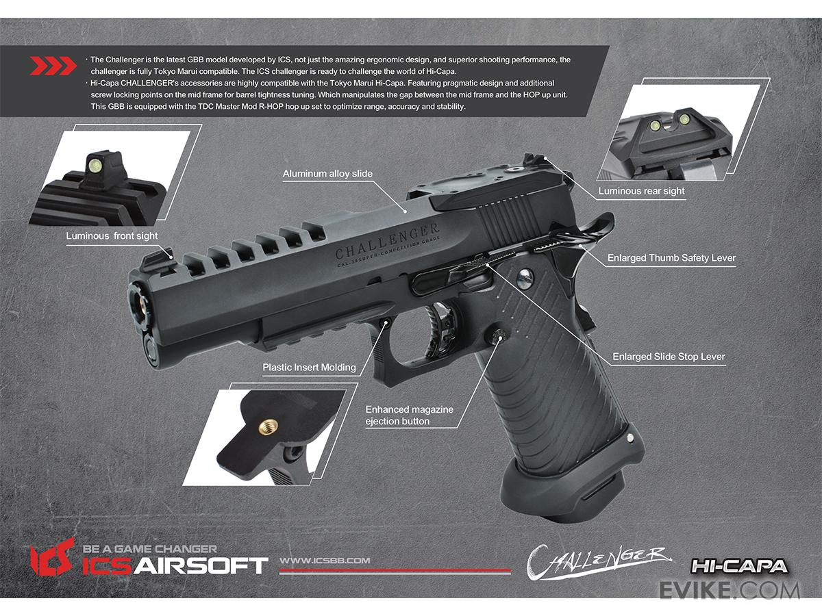 ICS Hi-CAPA Challenger Gas Blowback Airsoft Pistol (Model: CO2