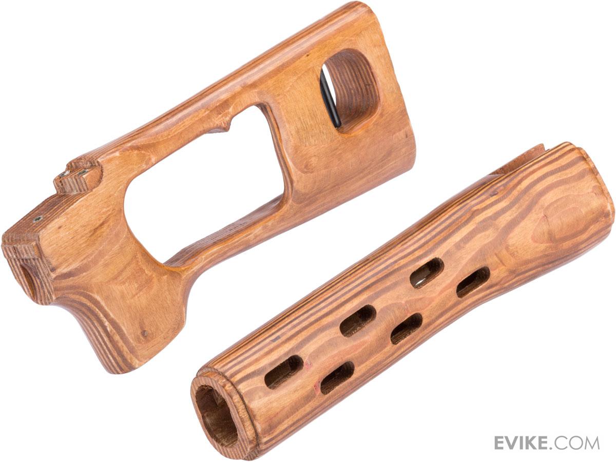 Tokyo Arms Real Wood Handguard & Stock Kit for A&K SVD Spring Series Sniper Rifles, Accessories
