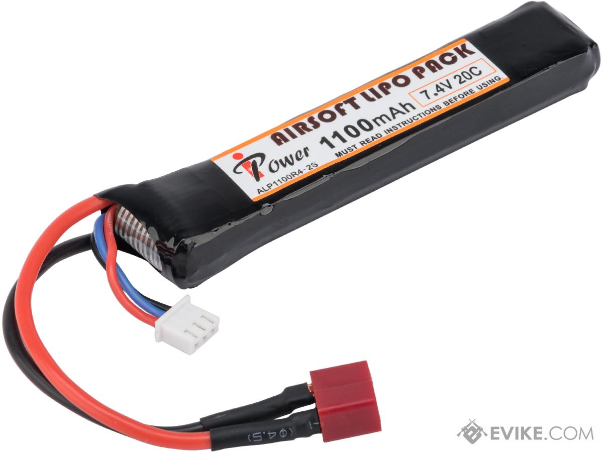 Intellect iPower 7.4v 1000mah 20c Airsoft Buffer Tube LiPo Battery Pack (Configuration: Deans)