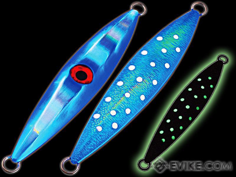 Jigging Master Single-Eyed UFO Iron Slow Fast Jigging Jig (Color: Spotted Blue / 580g)