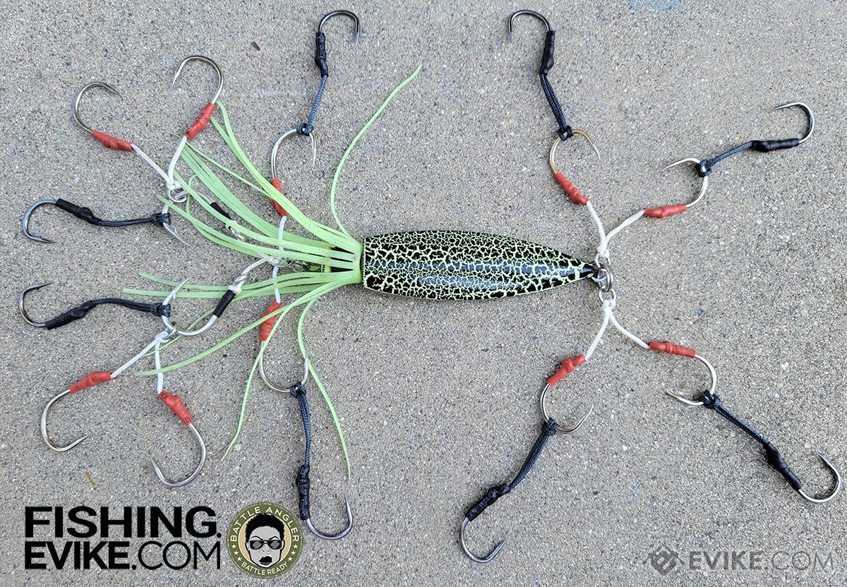Fishing.Evike.com Ultimate The Hooker Custom Tuna Ghost Squid Jig (Model: 300g Black Ghost Squid)