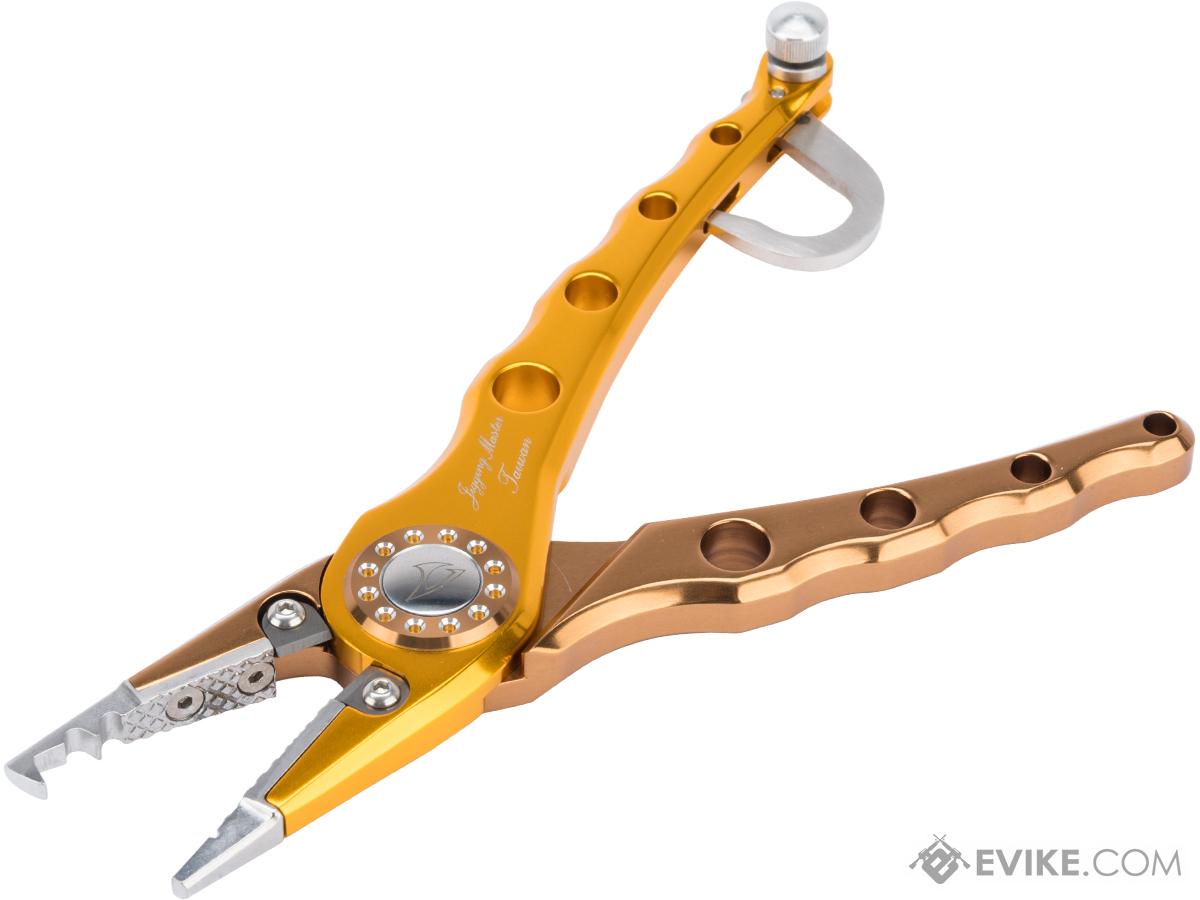 Jigging Master Elite Fishing Large Plier w/ Integrated Hand Gaff (Color: Brown / Gold)