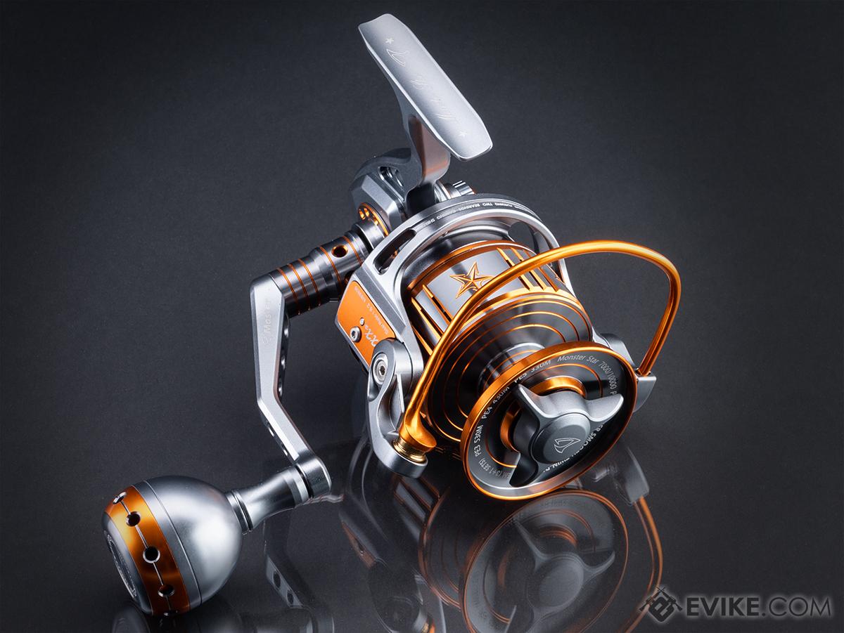 Jigging Master Monster Star Spinning Fishing Reel (Color: Titanium-Gold /  7000XXH/10000+), MORE, Fishing, Reels -  Airsoft Superstore