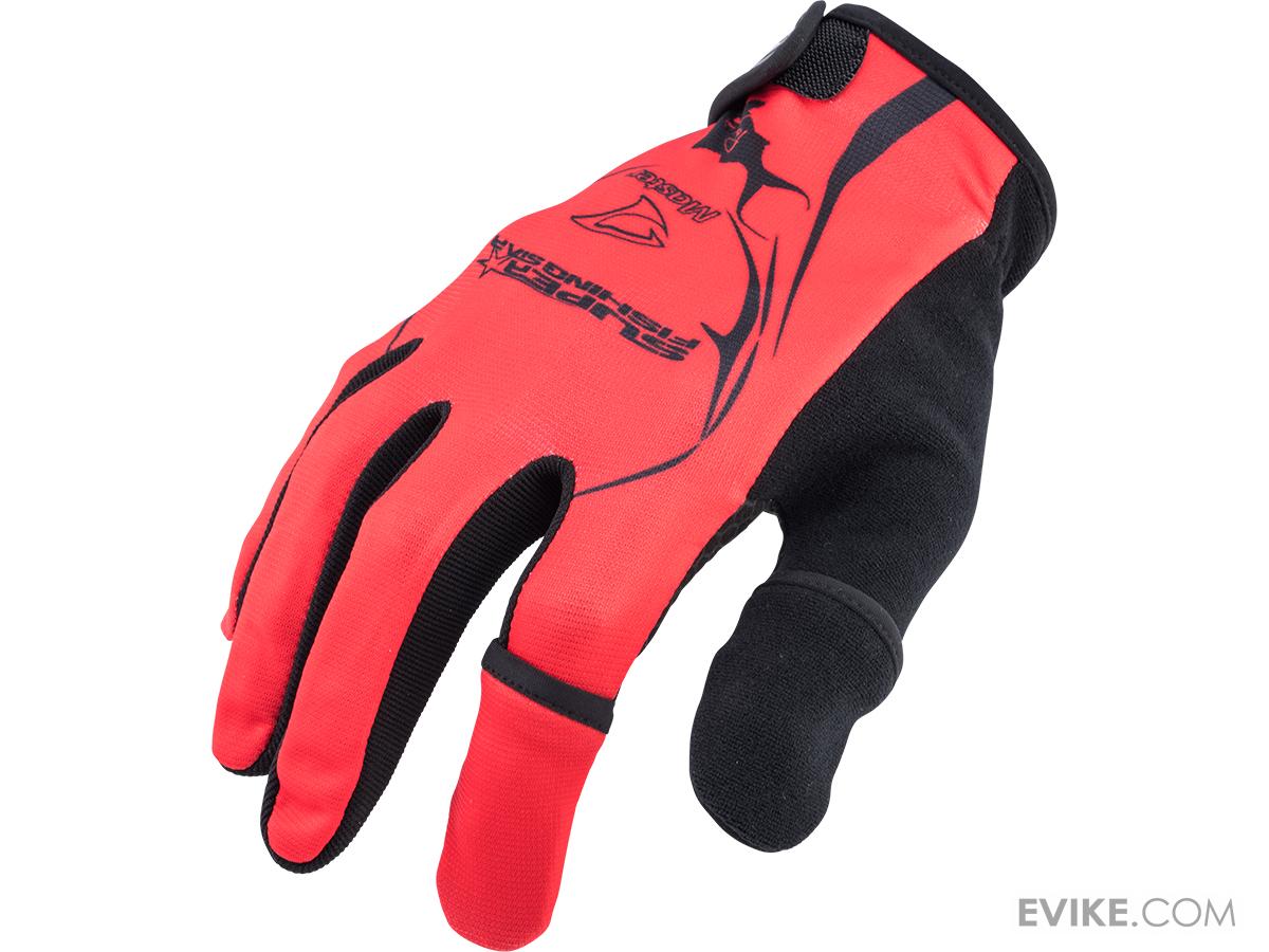 Jigging Master Super Star Jigging & Popping Fishing Gloves (Color Red