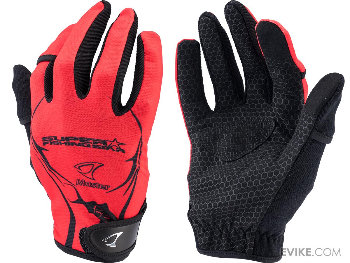 Jigging Master Super Star Jigging & Popping Fishing Gloves (Color Red