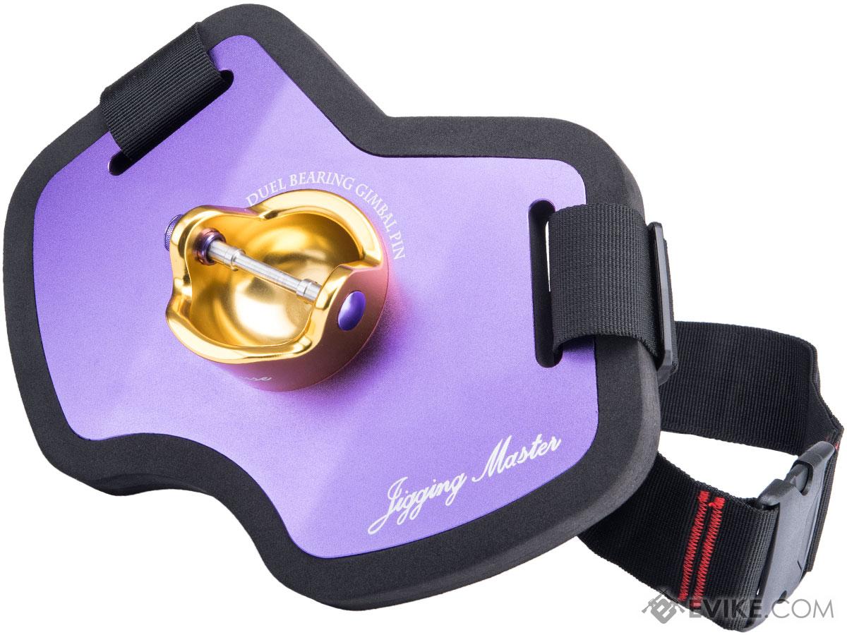 Jigging Master Aluminum Alloy Dual-Use / Dual-Bearing Gimbal Plate for GT & Jigging (Color: Purple / Gold)