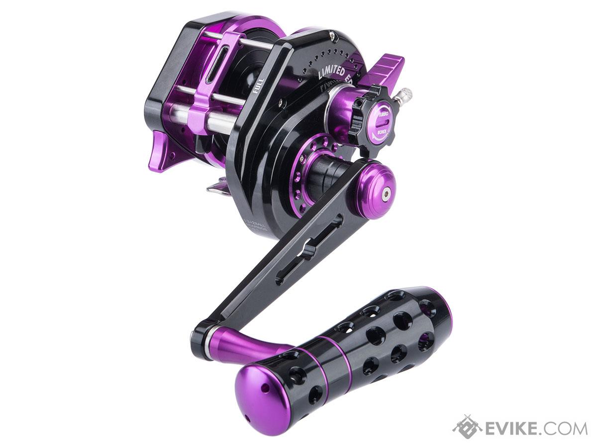 Jigging Master VIP Limited Edition Wiki Violent Slow Lever Wind Fishing Reel w/ Automatic Line Guide (Model: 2000XH / Right Hand / Black / Purple)
