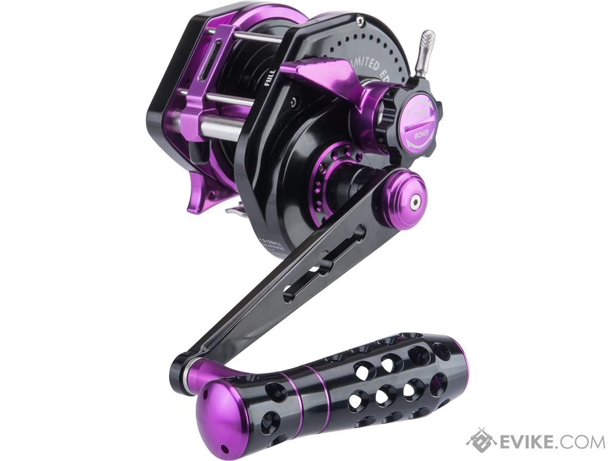 Jigging Master VIP Limited Edition Wiki Violent Slow Lever Wind Fishing Reel w/ Automatic Line Guide (Model: 3000XH / Left Hand / Purple)