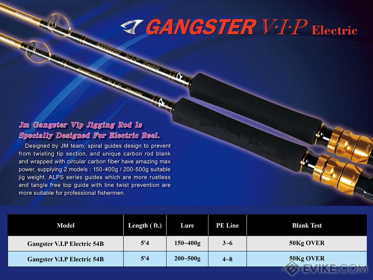 Jigging Master Gangster VIP Electric Reel Special Fishing Rod (Model: #54B / 150g-400g)