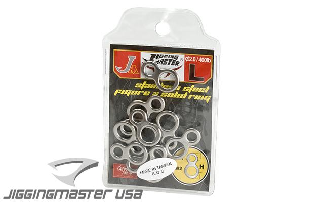 Jigging Master Stainless Steel Figure 8 Ring - 10 pcs (Size: Large)