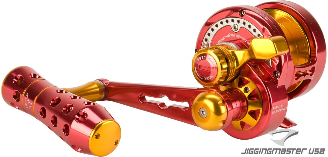 Jigging Master Power Spell Fishing Reel (Color: Red-Gold / PE3 / Right Hand)