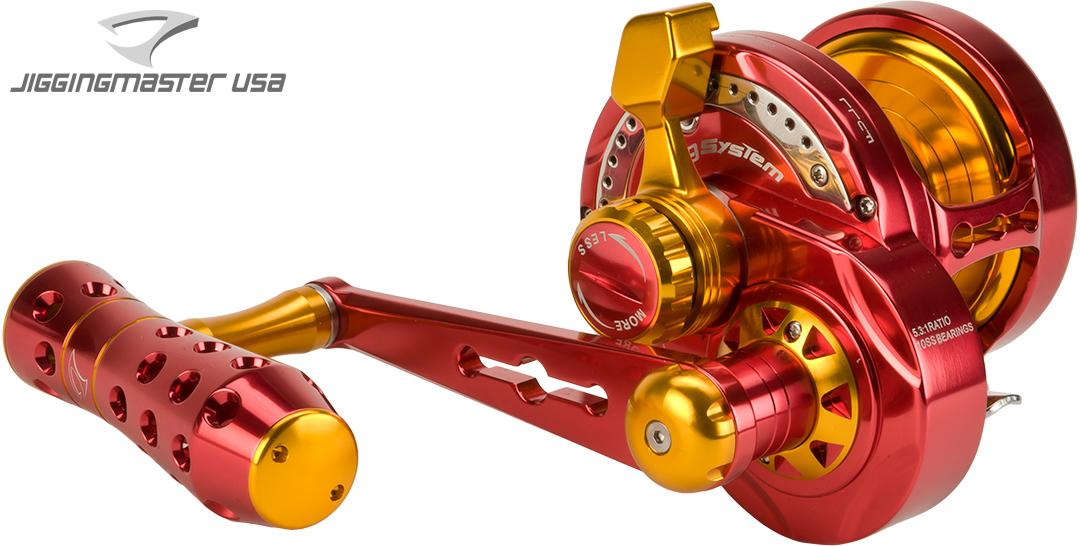 Jigging Master Monster Game High Speed Fishing Reel (Color: Red-Gold / PE5  / Right Hand), MORE, Fishing, Reels -  Airsoft Superstore