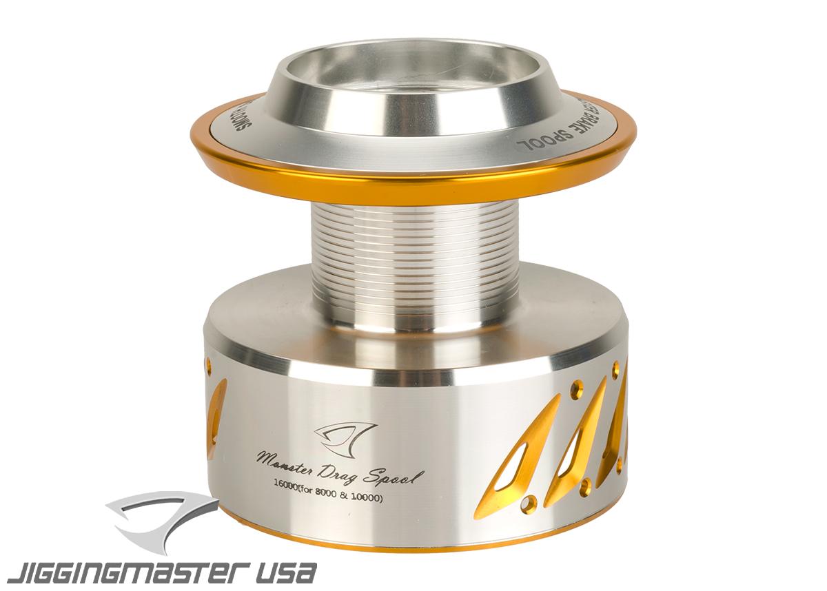 Jigging Master NS-16 16000 Monster Spool for Shimano Stella & Twin Power (Color: SV/GD)