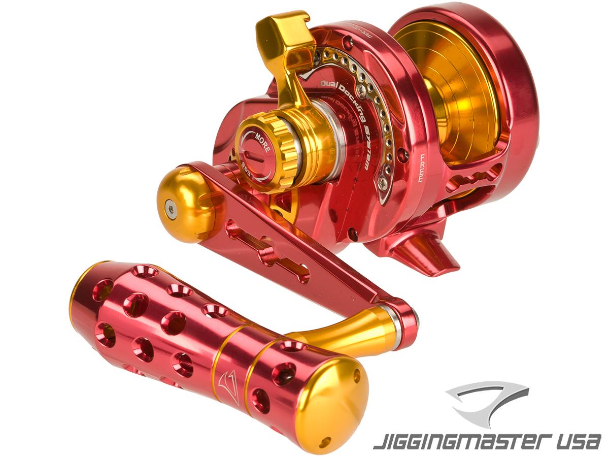 Jigging Master Monster Game High Speed Fishing Reel (Color: Red-Gold / PE3 / Left Hand)