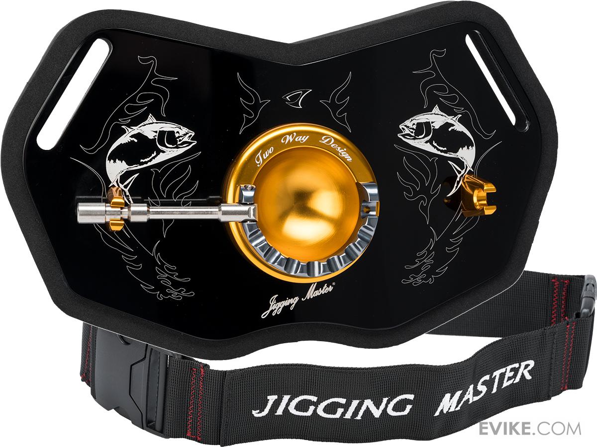 Jigging Master Patented Two Way 2012 Gimbal Plate (Model: Left Hand Black / Gold)