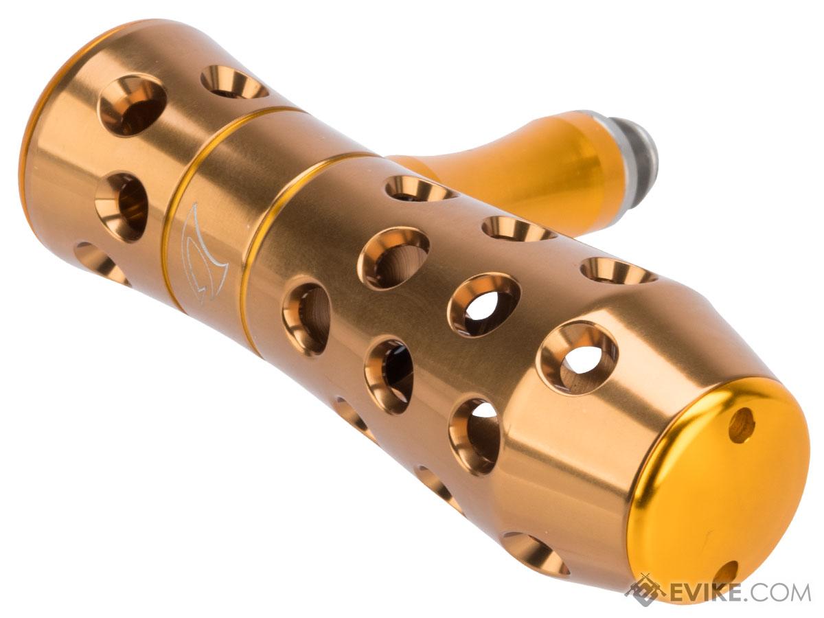 Jigging Master CNC Aluminum JM Ergonomic Two Bearing T-Bar Handle (Model: Small / Brown & Gold)