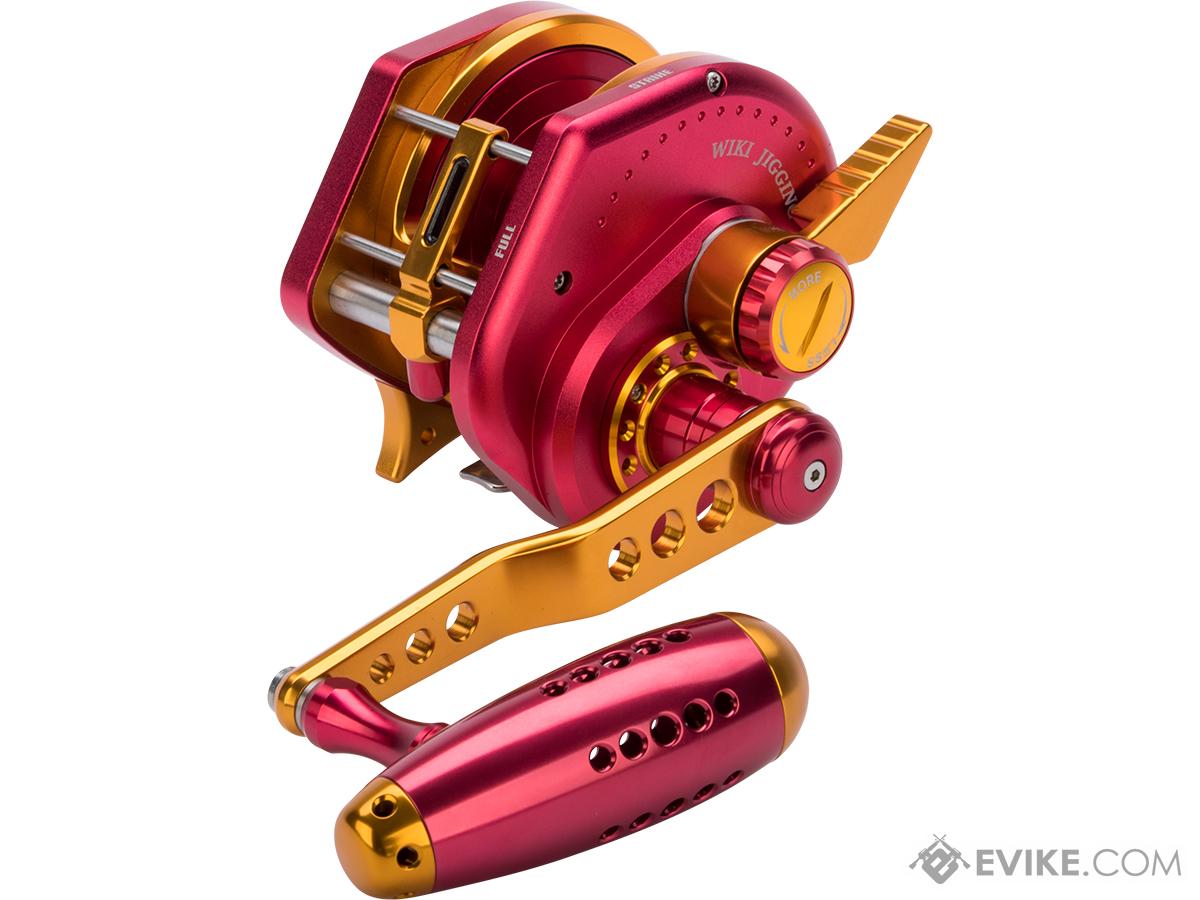 Jigging Master Wiki Violent Slow Lever Wind Fishing Reel w/ Automatic Line Guide (Model: 5000H / Left Hand / Red-Gold)