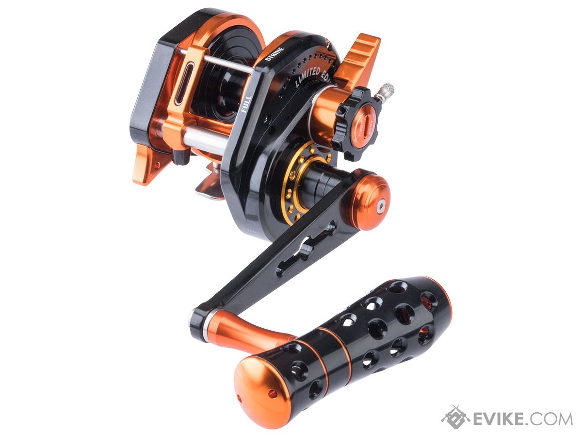 Jigging Master VIP Limited Edition Wiki Violent Slow Lever Wind Fishing Reel w/ Automatic Line Guide (Model: 1500XH / Left Hand / Black - Orange)