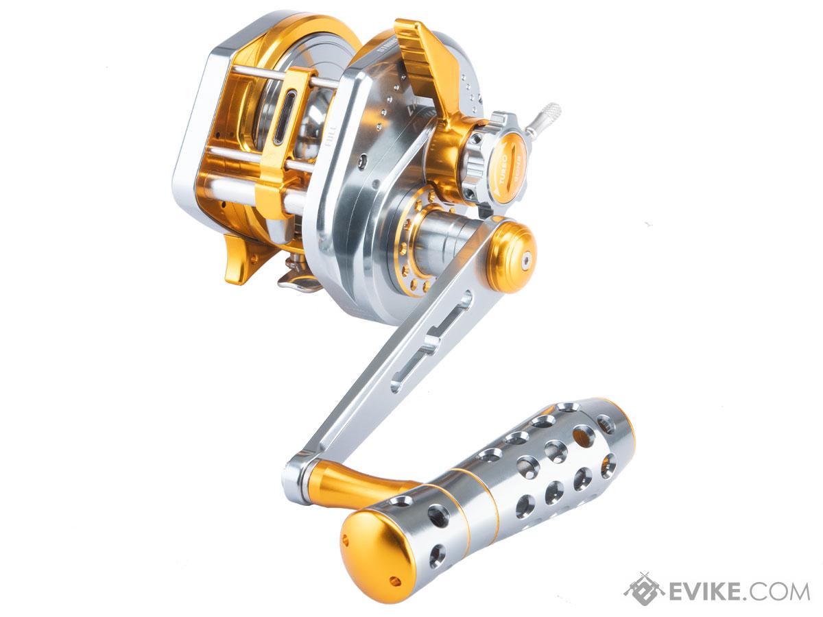 Jigging Master VIP Limited Edition Wiki Violent Slow Lever Wind Fishing Reel w/ Automatic Line Guide (Model: 3000H / Left Hand / Titanium Gold)