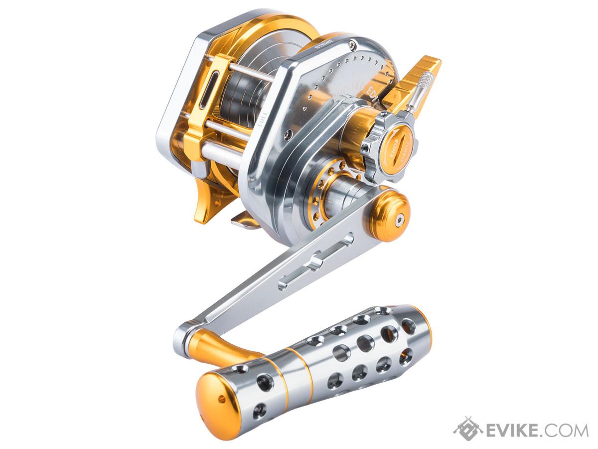 Jigging Master VIP Limited Edition Wiki Violent Slow Lever Wind Fishing Reel w/ Automatic Line Guide (Model: 5000H / Left Hand / Titanium Gold)