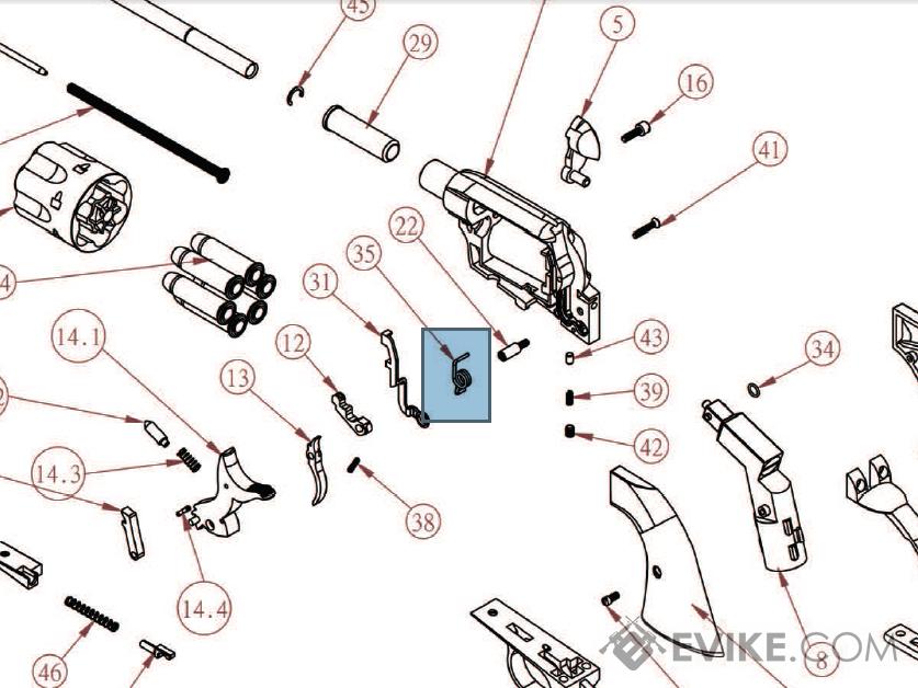King Arms Spare Hammer Spring for SAA .45 Peacemaker Airsoft Revolver