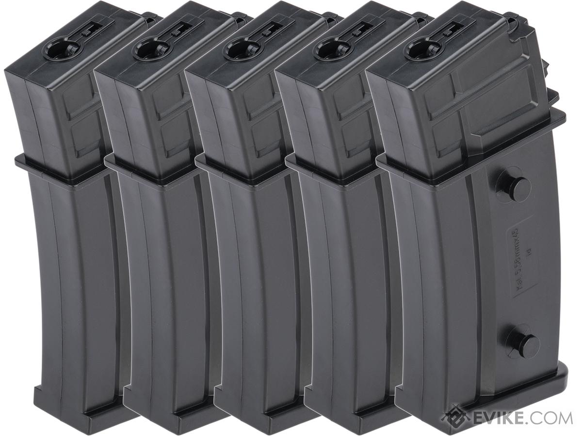 King Arms 95rds Mid-Capacity Magazine for G36 Series AEG (Package: Set of 5)