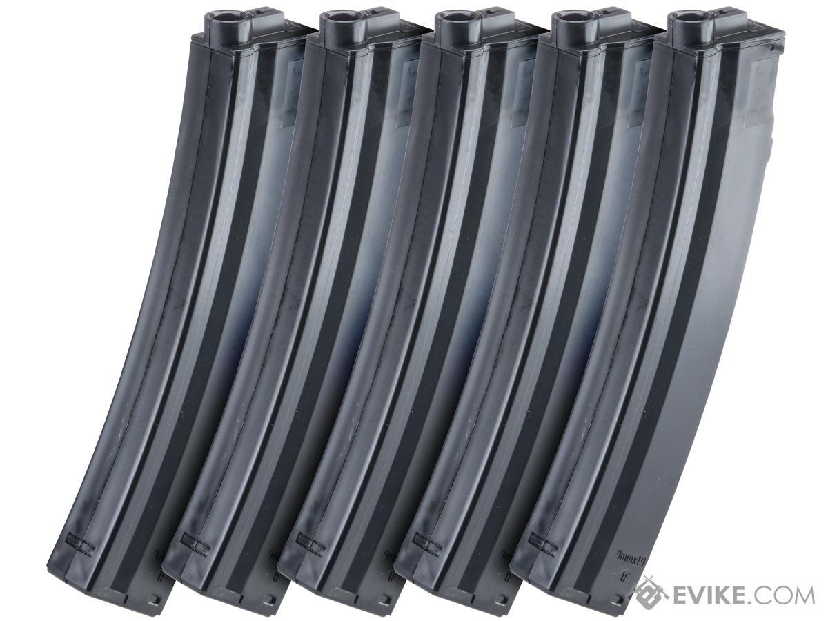 King Arms 100 Round Mid-Cap Magazine for MP5 Series AEGs (Package: Box of 5)
