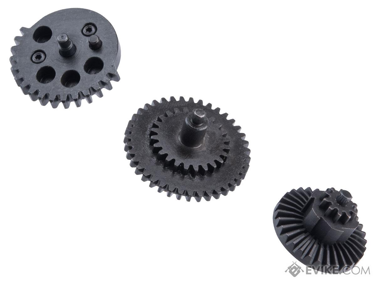 King Arms HQA Steel Flat Gear Set for Version 2/3 Airsoft AEG Gearboxes (Model: 13:1 Super High Speed)