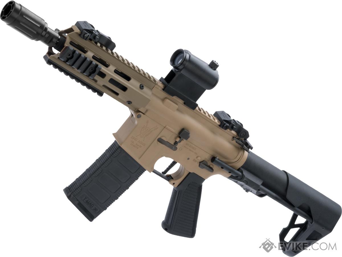 King Arms M4 PDW SBR Airsoft AEG Rifle (Color: Desert Earth / M-LOK)