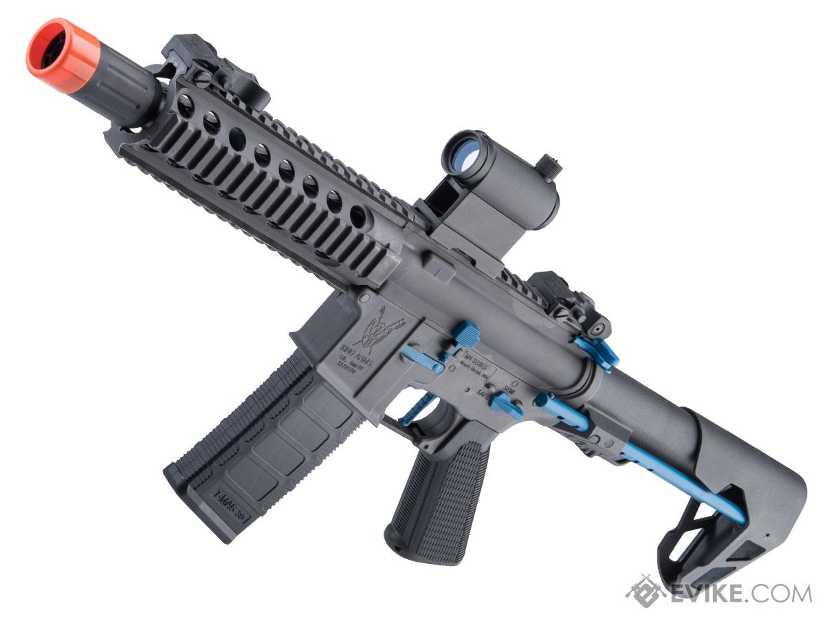 King Arms M4 PDW SBR Airsoft AEG Rifle (Color: Grey Blue / Long)